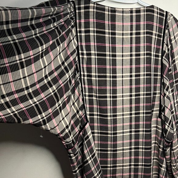 Hatch Maternity The Rose Plaid Flowy Blouse Size 3 - Picture 6 of 12
